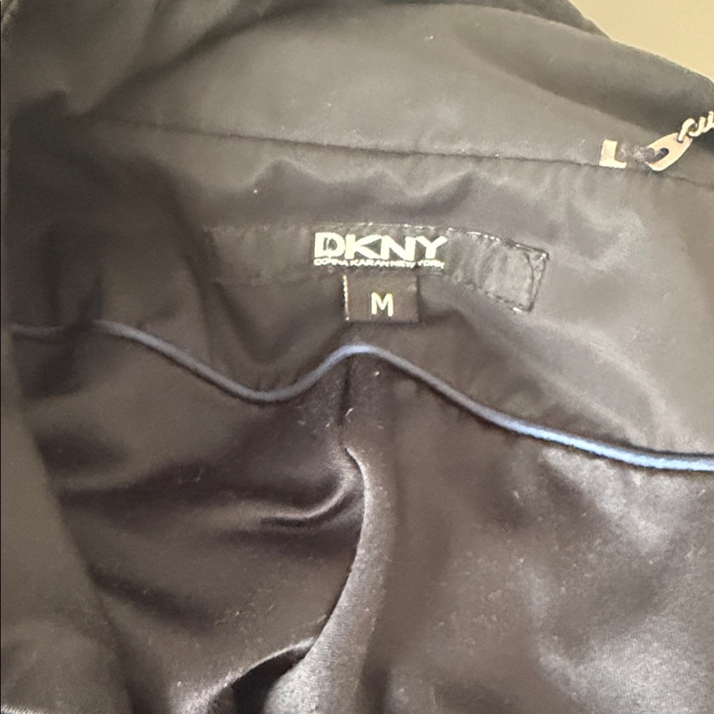 DKNY Midnight Black Satin Jacket